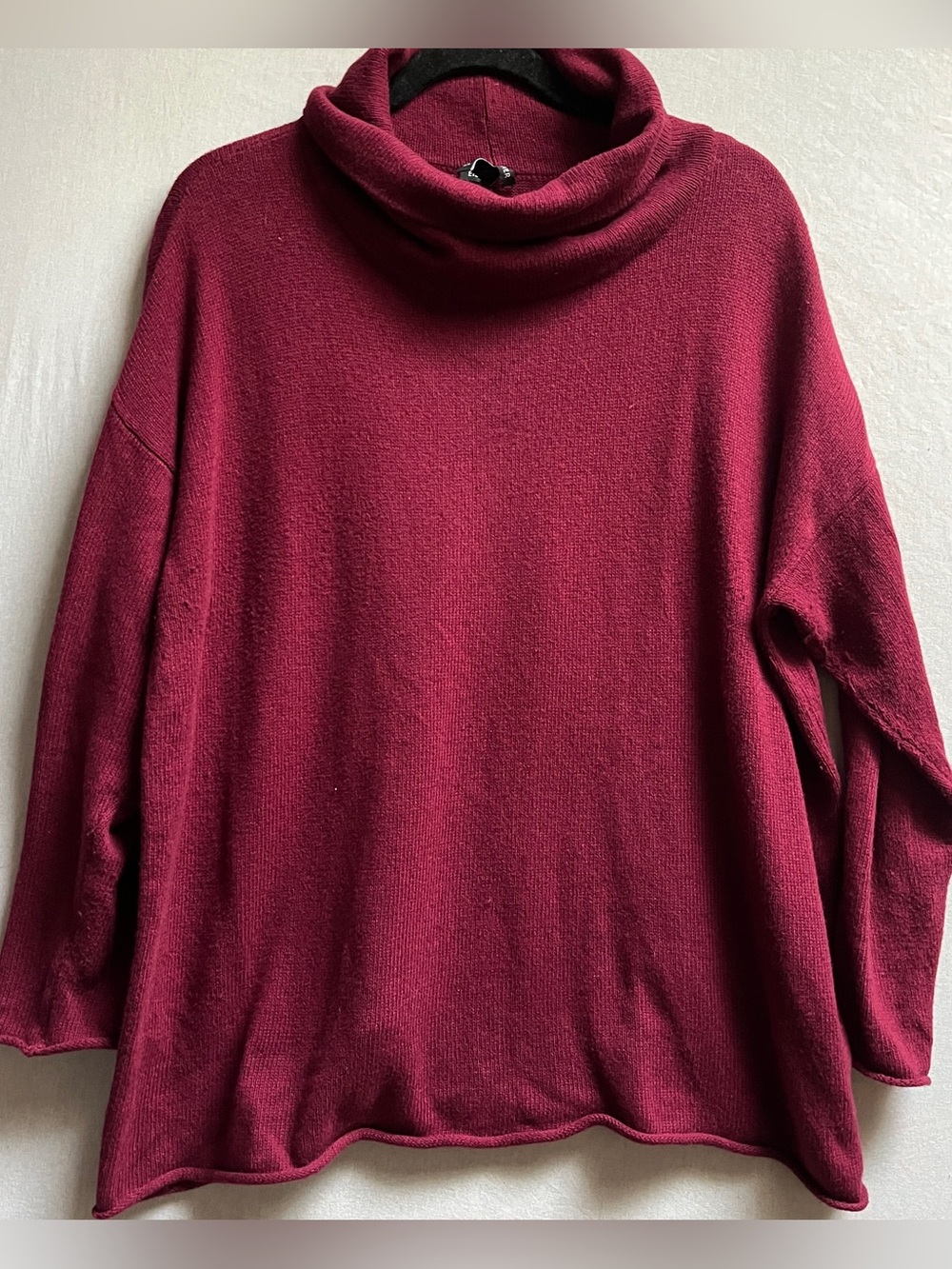 Eileen Fisher Organic Cotton Recycled Cashmere Cowl Neck Sweater M